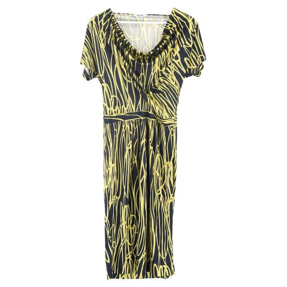 Moschino Cheap & Chic Printed Dress in Navy Silk - Picture 1 of 3